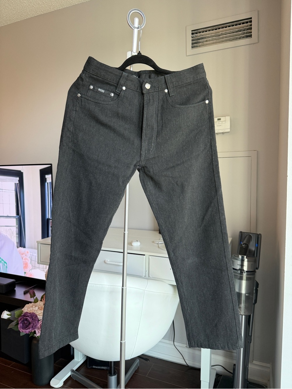 BOSS Hugo Boss Womens Black WideLeg Jeans Quiet Luxury Business Casual Girl Boss - Picture 3 of 6